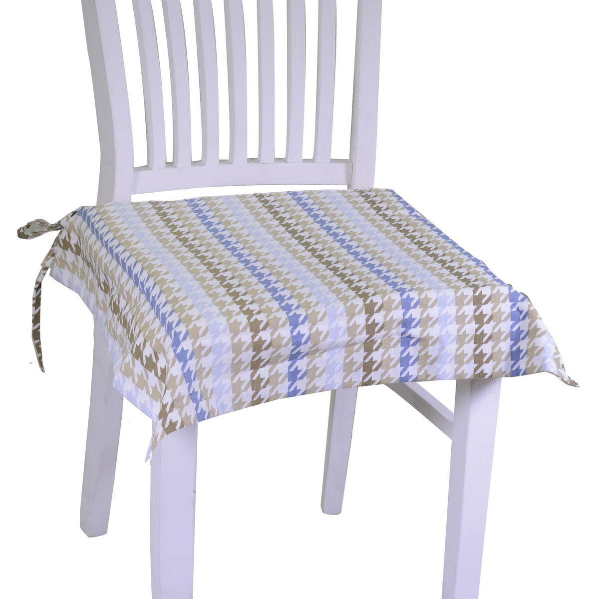 Cojín para silla en tejido life verde agua, redondo cmø40h4