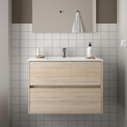 Mueble baño columna Claudia con 2 puertas y 2 cajones.